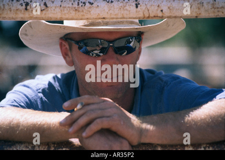 Cowboy, Rodeo, Kununurra, Kimberleys, Australie L'Australie Occidentale Banque D'Images