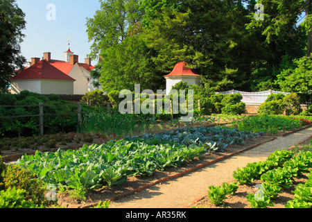 Jardin haute historique, George Washington's Mt. Vernon & Gardens, Mt. Vernon, Virginia, USA Banque D'Images