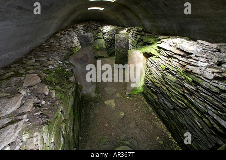 The Knowe de Yarso chambré néolithique des Orcades en Écosse cairn Rousay UK Banque D'Images