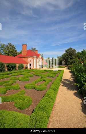 Jardin haute historique, George Washington's Mt. Vernon & Gardens, Mt. Vernon, Virginia, USA Banque D'Images