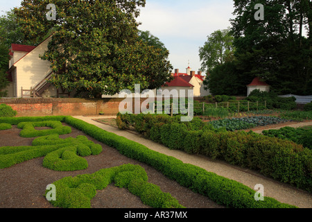 Jardin haute historique, George Washington's Mt. Vernon & Gardens, Mt. Vernon, Virginia, USA Banque D'Images