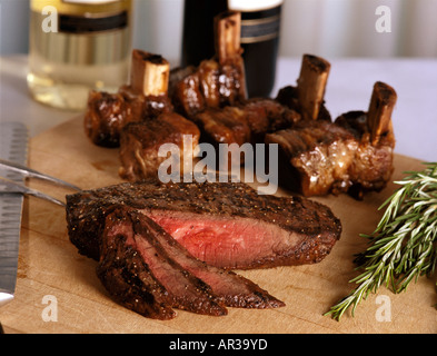 Bavette de boeuf en tranches Banque D'Images