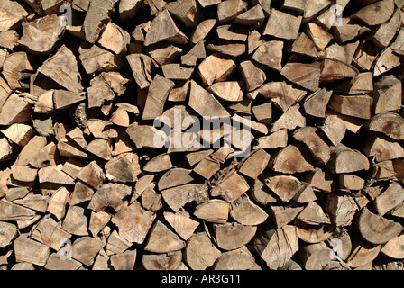 Grumes pour bois de chauffage en bois haché Banque D'Images