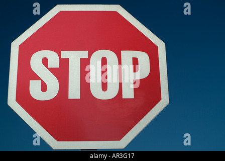 Stop, Close Up. Banque D'Images