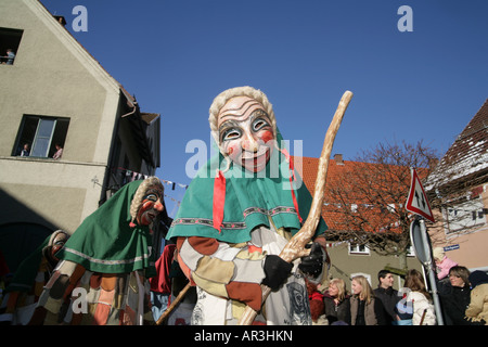 Carnaval alémanique souabe Leutkirch en Allemagne du Sud Schwäbisch Alemannische Fastnacht à Leutkirch im Allgäu Fasching Fastnach Banque D'Images