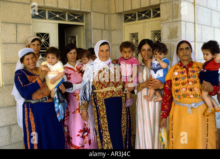 Cisjordanie Israël Christian Aid Women & Children Banque D'Images