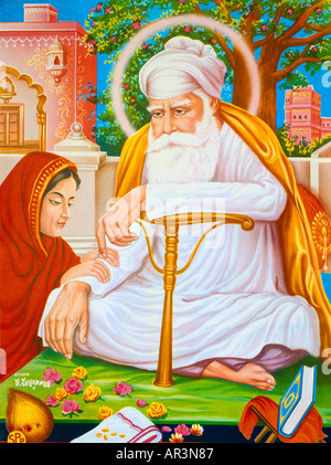 Sikh guru Amar Das Banque D'Images
