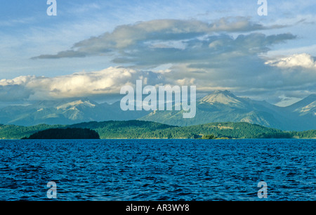 Sur le Lac Nahuel Huepi, Argentine Banque D'Images