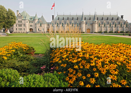 Park de la Francophonie se trouve sur Grande Allée avec une vue magnifique sur l'Armory dans la ville de Québec, Québec Canada. Banque D'Images