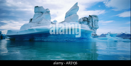 Iceberg, le lac Glacier Joekulsarlon, Islande Banque D'Images