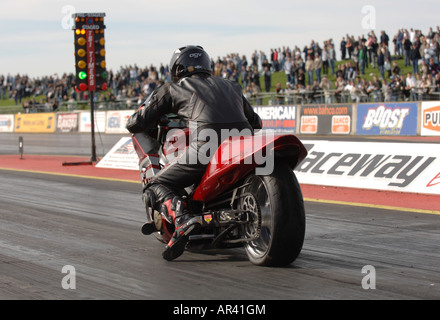 Faites glisser le vélo à Santa Pod Banque D'Images