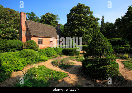 Jardin, Adam Thoroughgood House, Virginia Beach, Virginia, USA Banque D'Images