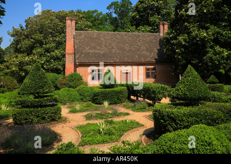 Jardin, Adam Thoroughgood House, Virginia Beach, Virginia, USA Banque D'Images