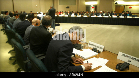 Une réunion à la Banque Mondiale FMI à Washington, DC Banque D'Images