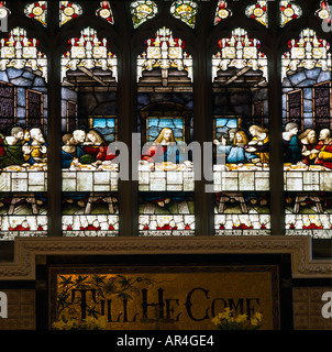 Bambridge Irlande du Vitrail Dernière Cène cathédrale protestante Banque D'Images