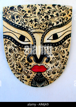 Masque tribal en bois en provenance de Thaïlande Banque D'Images