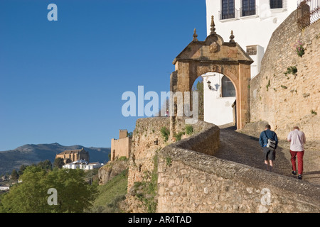 Ronda Malaga Province Andalousie Espagne Archway de Philippe V Banque D'Images