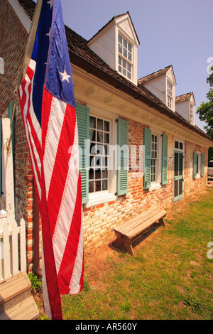 Drapeau américain, Yorktown, Virginia, USA Banque D'Images