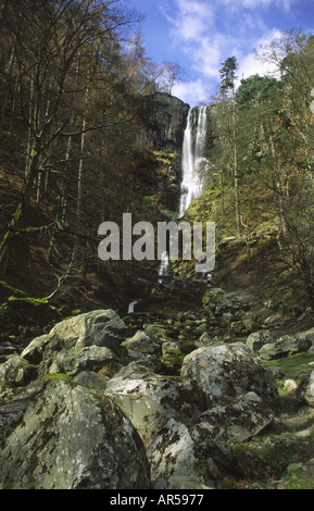 Tan-y-Pistyll Rhaeadr Cascade dans Denbighshire Wales UK Banque D'Images