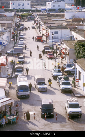 Scène de rue El Jem Tunisie Banque D'Images