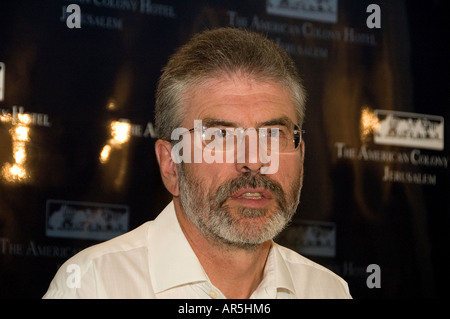 Le président du Sinn Fein irlandais Gerry Adams Banque D'Images