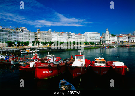 Galerias, Port, Avenida de la Marina, La Corogne, Galice, Espagne Banque D'Images