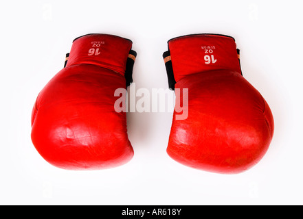 Vintage paire de gants de boxe Banque D'Images