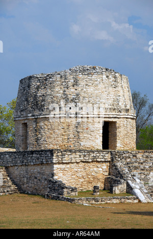 Ruines à Mayapan, l'état du Yucatan, Mexique Banque D'Images