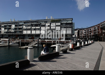 Walsh Bay, pier apartments, boutiques, restaurants, capitale de l'état de New South Wales, Sydney, Australie Banque D'Images