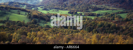 Une vaste étendue du beau pays autour de Tarn Hows Lake District Cumbria Banque D'Images