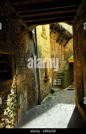 Détail de l'architecture médiévale de la ville historique de Sarlat France Banque D'Images