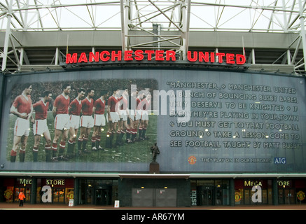 50e anniversaire hommage à la Munich Air Crash au sol du Manchester United Banque D'Images