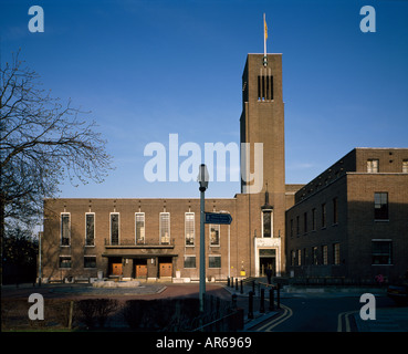 Hornsey Town Hall, Crouch End, Haringey, 1935. Grade II* dans la liste. RIBA a accordé une médaille de bronze pour 1933-35. Banque D'Images