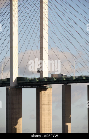 Une section de la Dartford Crossing suspension bridge dans le Kent Banque D'Images