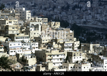 Downtaown Denseily peuplée de Amman Jordanie Banque D'Images