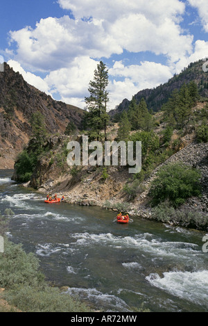 USA UNITED STATES CALIFORNIA white water rafting profitez les rapides de l'embranchement nord de la rivière Payette dans Idaho Banque D'Images