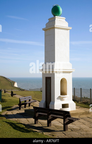 Méridien memorial. Méridien de Greenwich. Peachaven. Joué en 1936 en pierre Banque D'Images