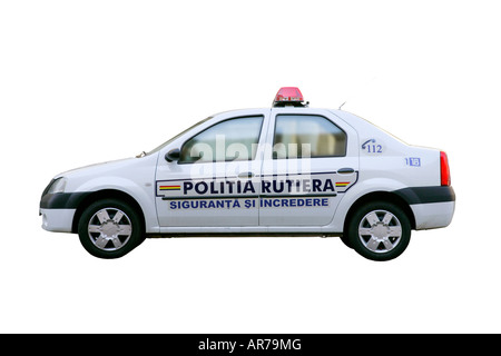 Voiture de police de la ville de Bucarest Roumanie politia rutiera Banque D'Images