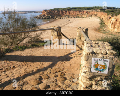 Cala Del Aceite (Cove), Conil de la Frontera, Cadiz Province, Andalusia, Spain Banque D'Images