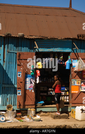 Boutique, Be Hell-Ville, Nosy Be, Madagascar Banque D'Images