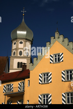 Église de St George sur la péninsule à Wasserburg Banque D'Images