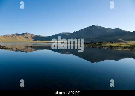 Terkhiin Tsagaan Nuur Great White Lake Mongolie Banque D'Images