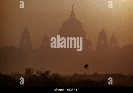 Victoria Memorial le matin maintenant Calcutta Kolkata Inde Bengale occidental Banque D'Images