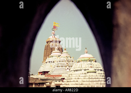 Jagannath Temple Hindou quatre dômes par arch à Puri Orissa en Inde de l'Est Asie du Sud Asie Banque D'Images