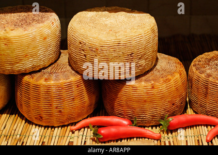 L'Italien Fromage Pecorino Romano, Italie Banque D'Images