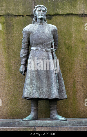 Des statues d'hommes Viking à Bergen en Norvège. Banque D'Images