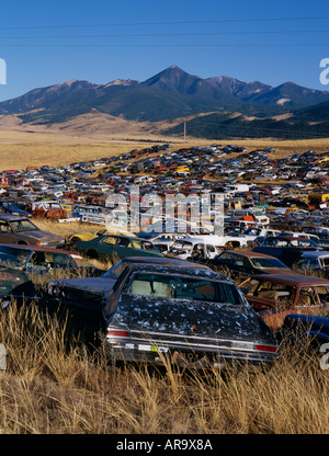 En faisant des voitures, des Prairies Montagnes Rocheuses, USA Banque D'Images