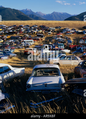 En faisant des voitures, des Prairies Montagnes Rocheuses, USA Banque D'Images