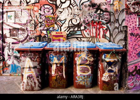 Foutaise art. graffiti artistes couvrir n'importe quelle surface ils peuvent off Place Centrale à Melbourne Banque D'Images