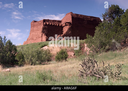 Ruines de l'église, Pecos National Historical Park, Nouveau Mexique Banque D'Images